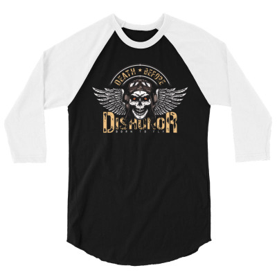 Motorcycle Death Before Dishonor Incentive Military Pilot Motorcycle 3/4 Sleeve Shirt Designed By Arnaldo Da Silva Tagarro