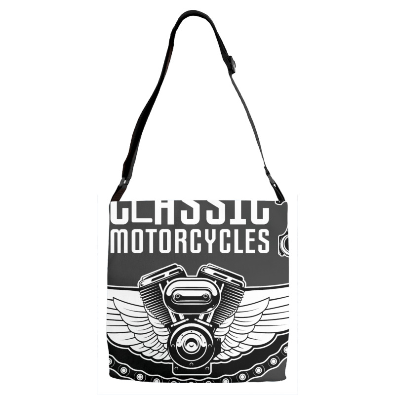 American Motorcycle Tshirts Custom Classic Racing Adjustable Strap Totes | Artistshot