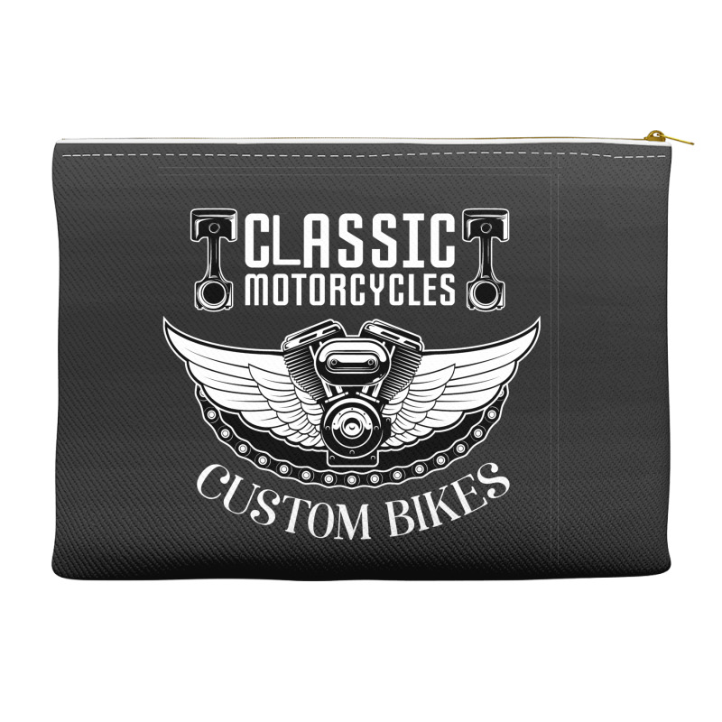 American Motorcycle Tshirts Custom Classic Racing Accessory Pouches | Artistshot