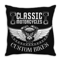 American Motorcycle Tshirts Custom Classic Racing Throw Pillow | Artistshot