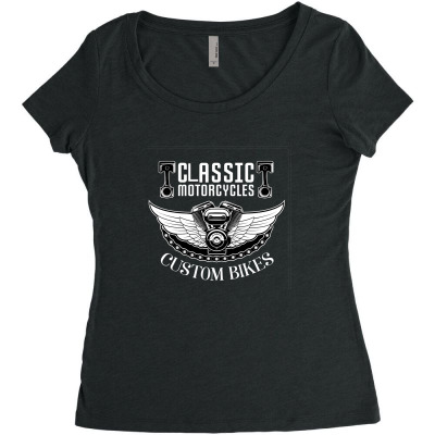 Motorcycle Classic Motorcycle Racing Women's Triblend Scoop T-shirt Designed By Arnaldo Da Silva Tagarro