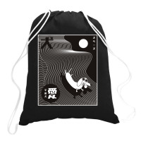 Conceptual Space Dog Drawstring Bags | Artistshot