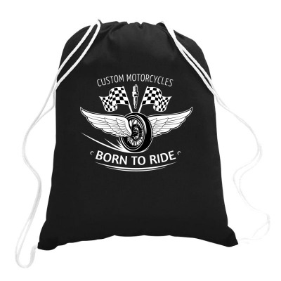 Motorcycle Custom Motorcycle Bikers Shop Drawstring Bags Designed By Arnaldo Da Silva Tagarro