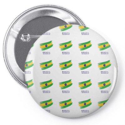 Flags Brazil Independence Day Flags And Symbols Pin-back Button Designed By Arnaldo Da Silva Tagarro