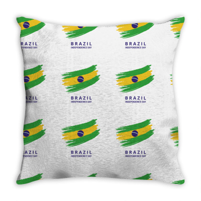Flags Brazil Independence Day Flags And Symbols Throw Pillow Designed By Arnaldo Da Silva Tagarro