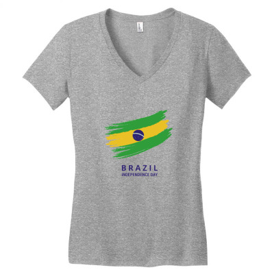 Flags Brazil Independence Day Flags And Symbols Women's V-neck T-shirt Designed By Arnaldo Da Silva Tagarro