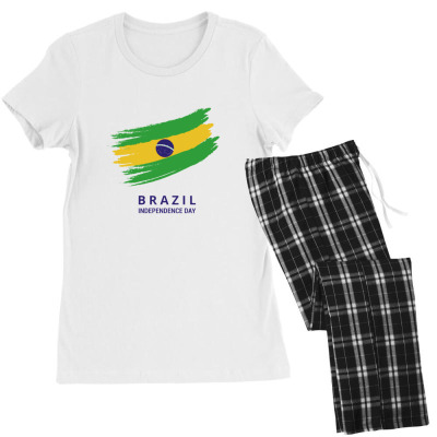 Flags Brazil Independence Day Flags And Symbols Women's Pajamas Set Designed By Arnaldo Da Silva Tagarro