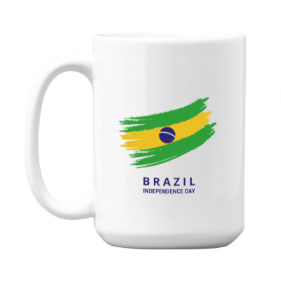 Flags Brazil Independence Day Flags And Symbols 15 Oz Coffee Mug Designed By Arnaldo Da Silva Tagarro