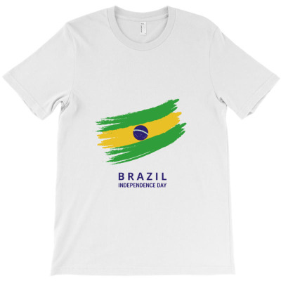 Flags Brazil Independence Day Flags And Symbols T-shirt Designed By Arnaldo Da Silva Tagarro