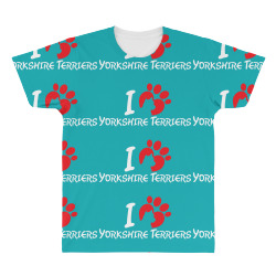 I Love Yorkshire Terriers All Over Men's T-shirt | Artistshot