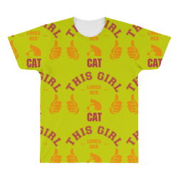 This Girl Loves Her Cat All Over Men's T-shirt | Artistshot