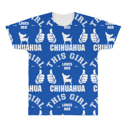 This Girl Loves Her Chihuahua All Over Men's T-shirt | Artistshot