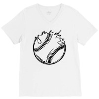 Game Day Baseball Baseball V-neck Tee | Artistshot