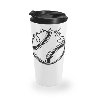 Game Day Baseball Baseball Travel Mug Designed By Scarlettzoe