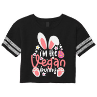 Vegan Design T  Shirt Bunny Ears I'm The Vegan Bunny Matching Easter V Scorecard Crop Tee | Artistshot