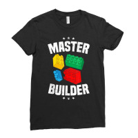 Master Builder Kids Building Blocks Brick Toy Boys Men T Shirt Ladies Fitted T-shirt | Artistshot