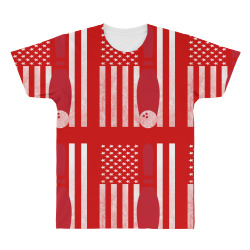 Bowling Bowler - America USA Flag All Over Men's T-shirt | Artistshot
