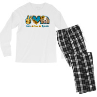 Peace Love Cocker Spaniel Men's Long Sleeve Pajama Set | Artistshot