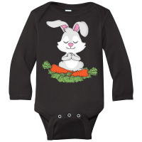 Yoga Gift For Women T  Shirt Rabbit Yoga Lover Women Meditating Gift B Long Sleeve Baby Bodysuit | Artistshot