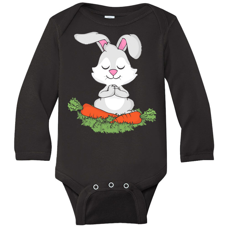 Yoga Gift For Women T  Shirt Rabbit Yoga Lover Women Meditating Gift B Long Sleeve Baby Bodysuit by kokojudo | Artistshot