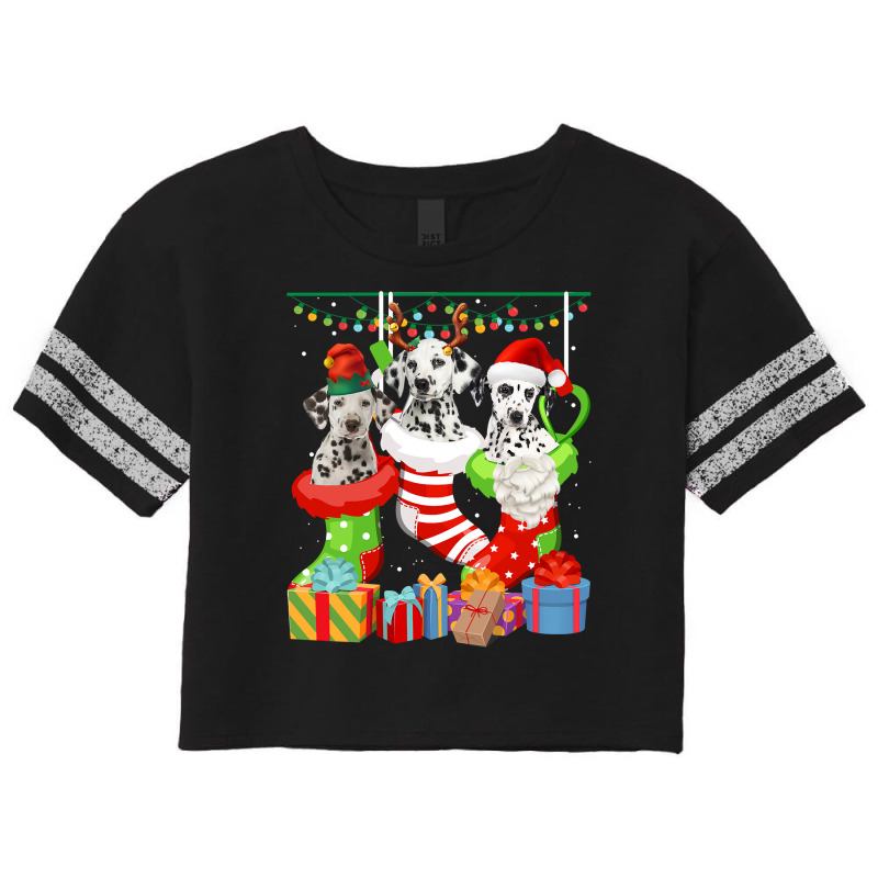 Dalmatian Dog Dalmatian Christmas Socks Funny Xmas Pajama Pet Puppy 49 Scorecard Crop Tee by hopelessoon | Artistshot