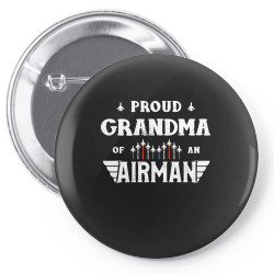 proud grandma of an airman tee veteran's day awesome Pin-back button | Artistshot