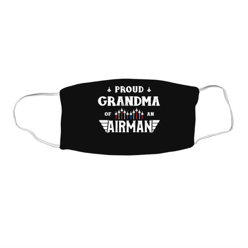 Proud Grandma Of An Airman Tee Veteran's Day Awesome Face Mask Rectangle | Artistshot
