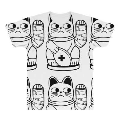 Unlucky Cat All Over Men's T-shirt Designed By Icang Waluyo