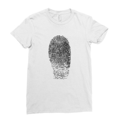 Funny Meme Crime Finger Print Memes Ladies Fitted T-shirt Designed By Arnaldo Da Silva Tagarro
