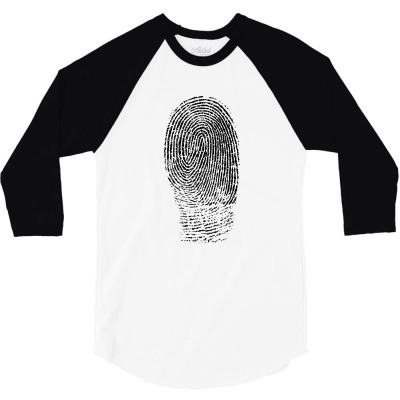 Funny Meme Crime Finger Print Memes 3/4 Sleeve Shirt Designed By Arnaldo Da Silva Tagarro