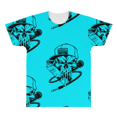 Skull Artis All Over Men's T-shirt Designed By Icang Waluyo