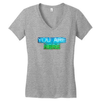 You Are Here Incentive Women's V-neck T-shirt Designed By Arnaldo Da Silva Tagarro