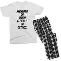 Message Stubborn On Vision Funny Incentive Sarcasm Message Men's T-shirt Pajama Set | Artistshot