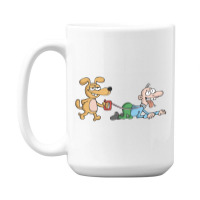 Dog Walking Its Owner 15 Oz Coffee Mug | Artistshot