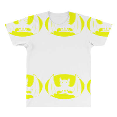 Bat Moon All Over Men's T-shirt Designed By Icang Waluyo