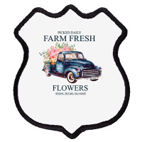 Picked Daily Farm Fresh Truck Flowers Seeds Bulbs Blooms T Shirt Shield Patch | Artistshot