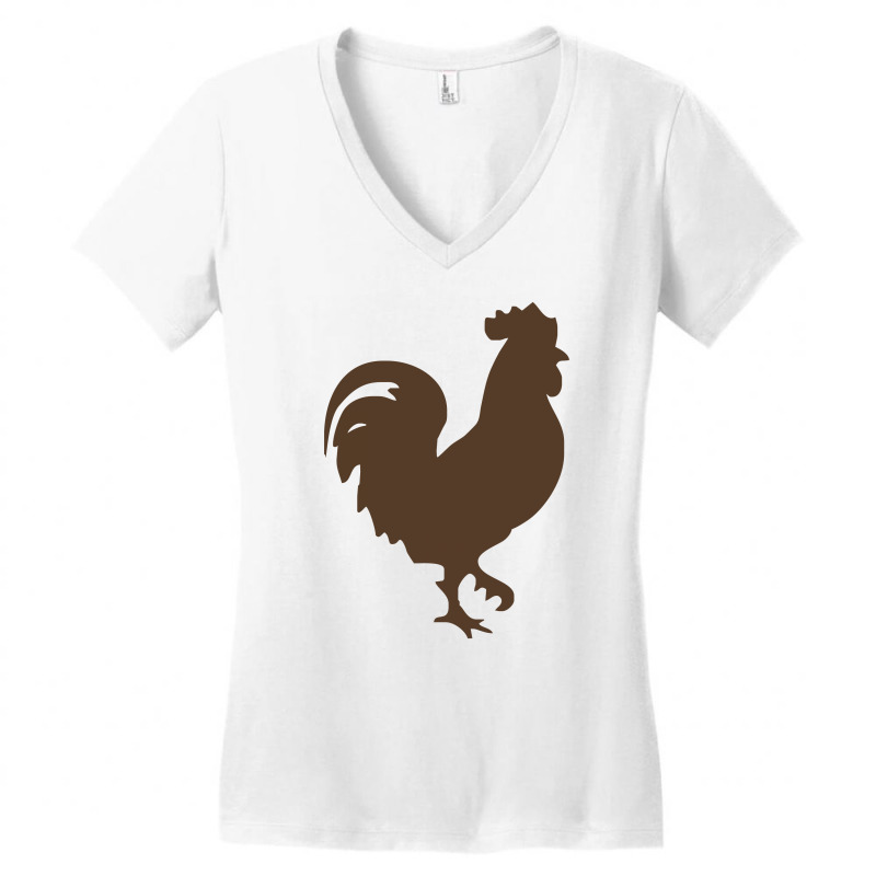 Rooster Silhouette Women's V-Neck T-Shirt by garrys4b4 | Artistshot