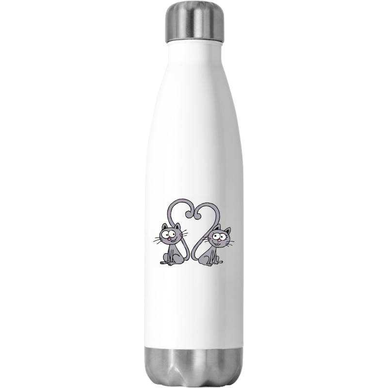 Valentine's Day Cat Stainless Steel Water Bottle | Artistshot