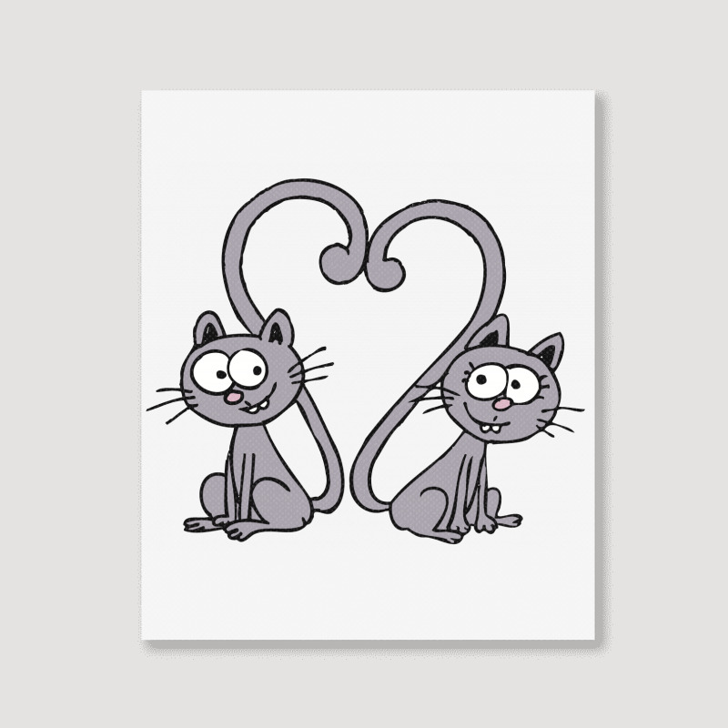 Valentine's Day Cat Portrait Canvas Print | Artistshot