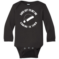 Santa Isnt The Only One Coming To Town Maternity Long Sleeve Baby Bodysuit | Artistshot