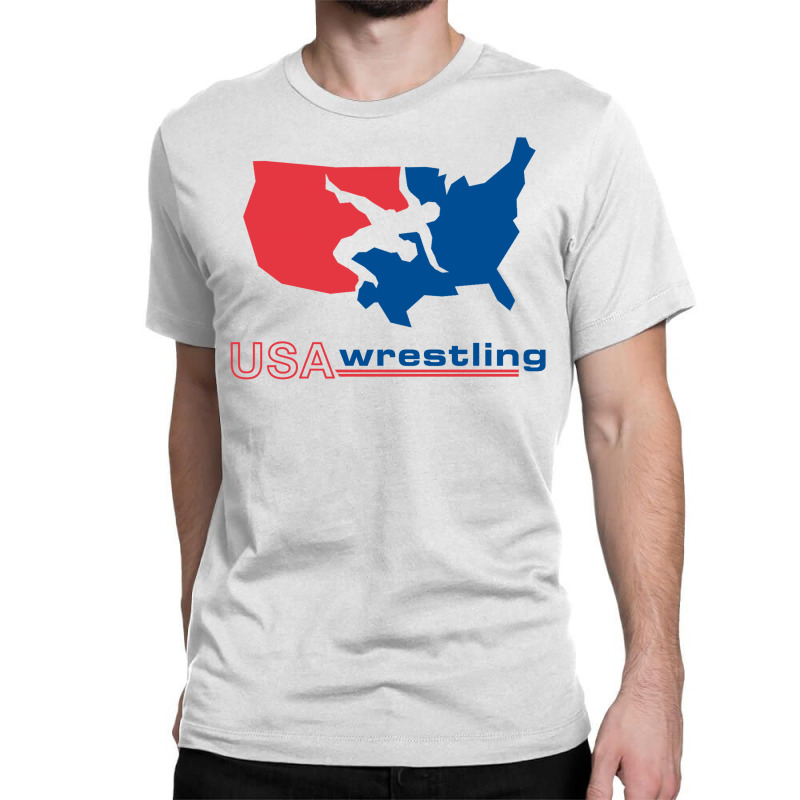 United States Wrestling Map Classic T-shirt | Artistshot