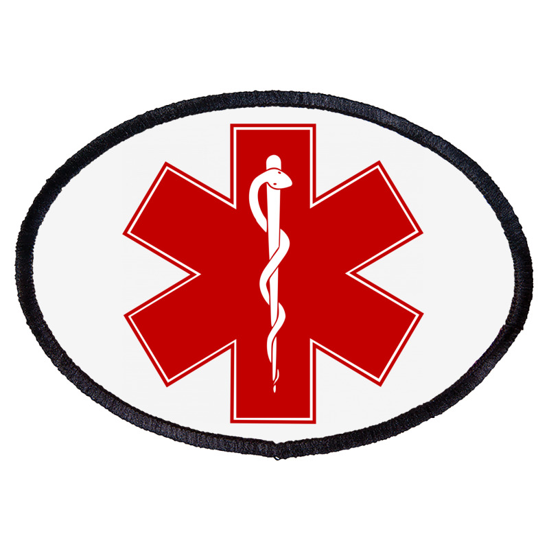 Star Of Life Emergency Medical Services Symbol, Ambulance, Oval Patch | Artistshot