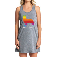 Rainbow Think German Shepherd White Tank Dress | Artistshot