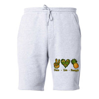 Peace Love Pineapple Fleece Short | Artistshot