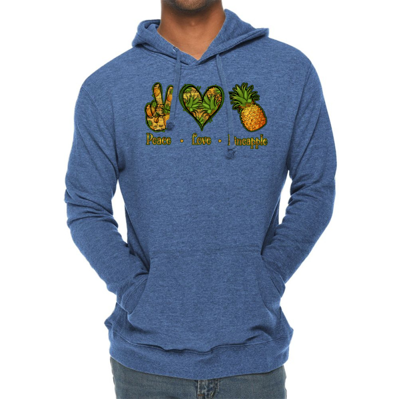 Peace Love Pineapple Lightweight Hoodie by Jasminsmagicworld | Artistshot