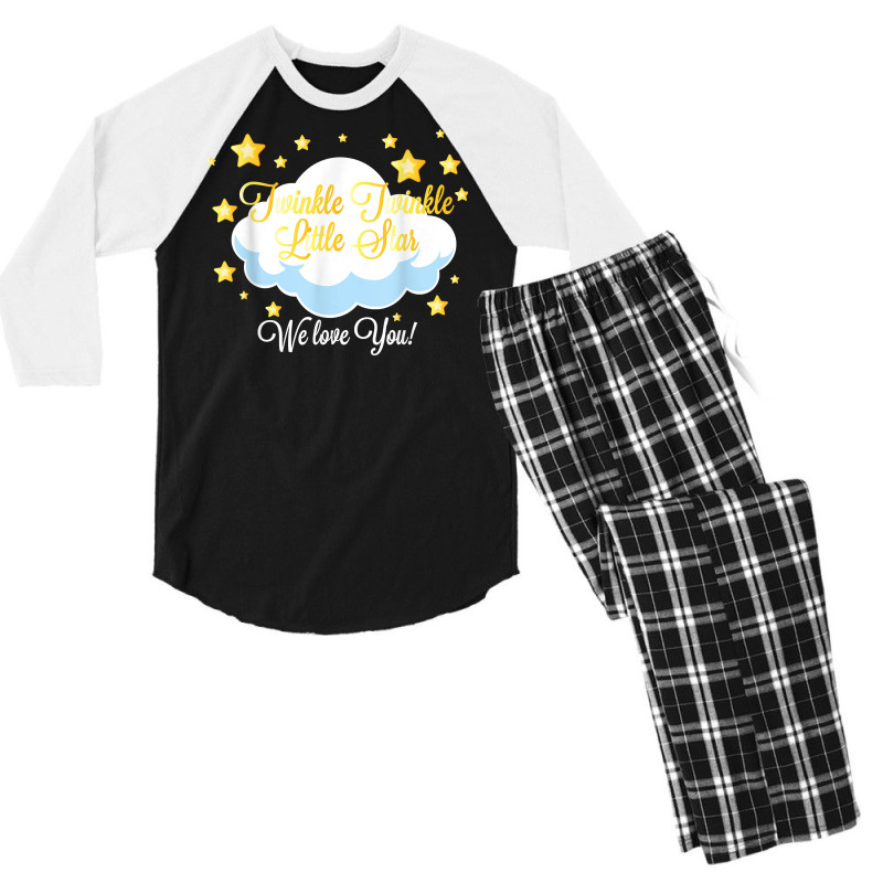 Twinkle Little Star Gender Reveal Party We Love You Shirt Men's 3/4 Sleeve Pajama Set | Artistshot