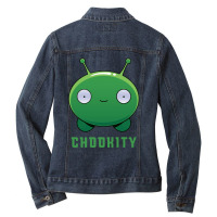 Final Space Chookity Ladies Denim Jacket | Artistshot