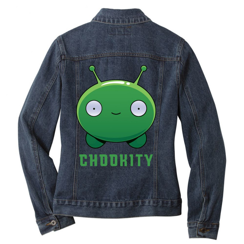 Final Space Chookity Ladies Denim Jacket by scarlettzoe | Artistshot