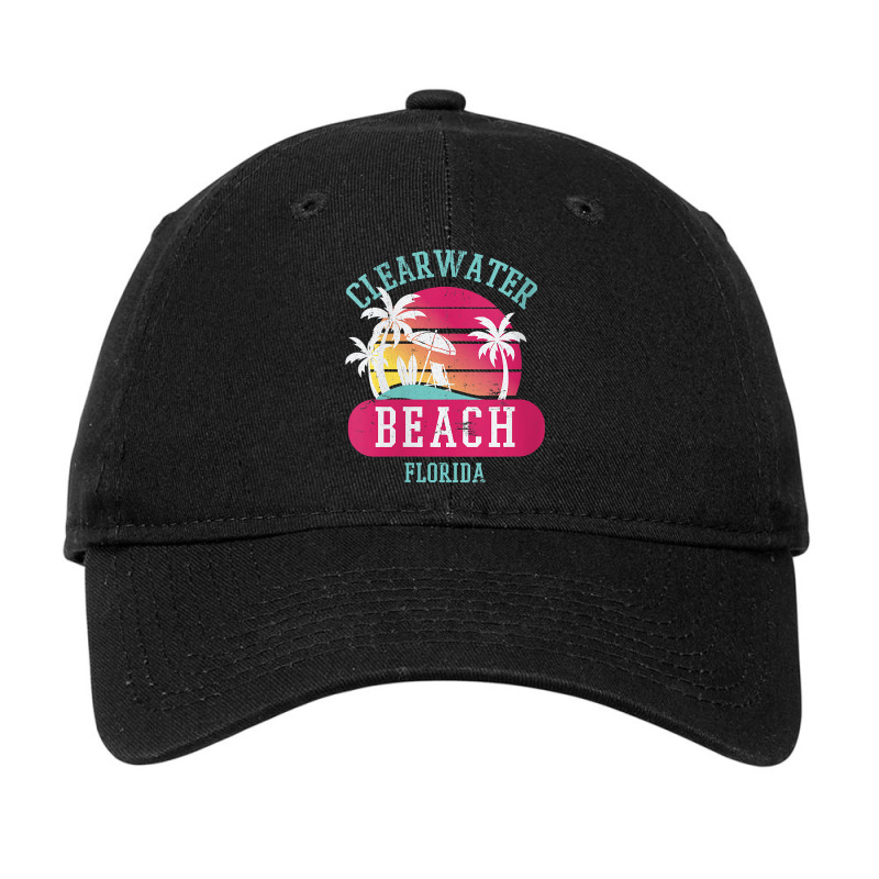 Womens Retro Cool Clearwater Beach Original Florida Sunset Beaches V N Adjustable Cap by abdurrehmancappucci | Artistshot