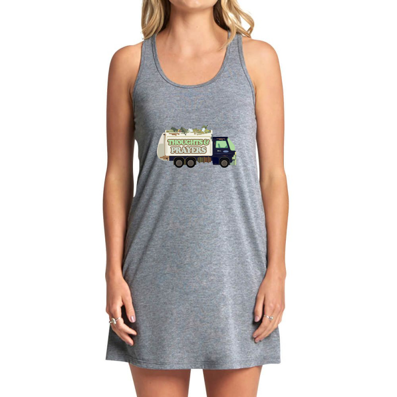 Thoughts & Prayers Garbage Truck Funny Nihilism Design Tank Dress by oragumun | Artistshot